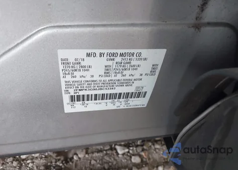 2018 Ford Edge Se z USA, uszkodzony, nr VIN 2FMPK3G90JBC53393